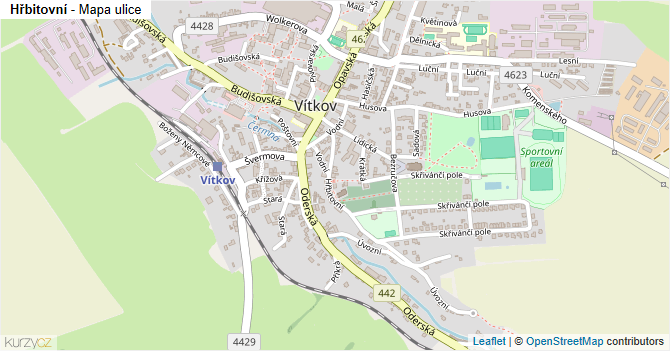 Hřbitovní - mapa ulice