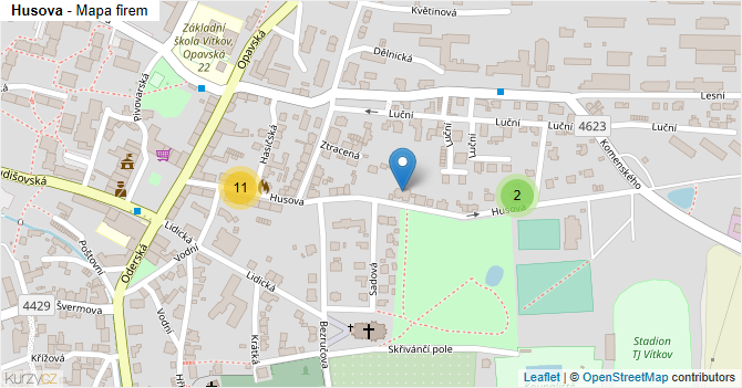 Husova - mapa firem