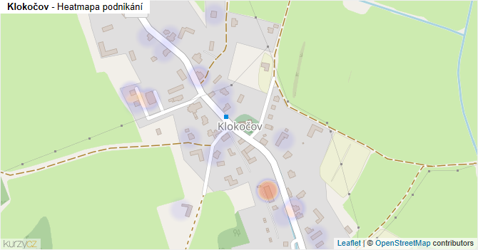 Klokočov - mapa podnikání