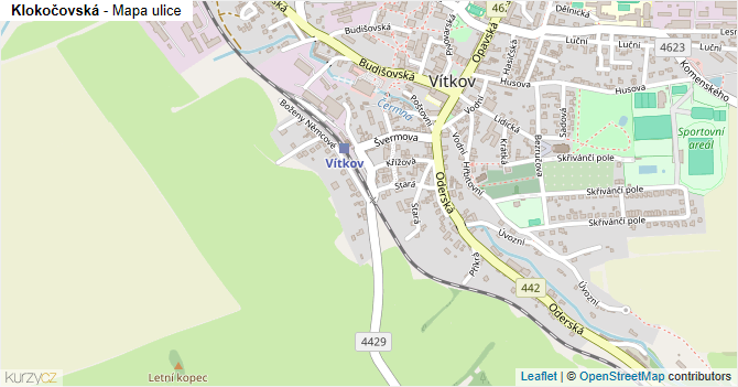 Klokočovská - mapa ulice