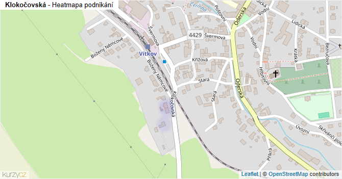 Klokočovská - mapa podnikání