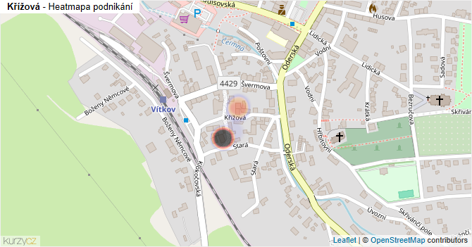 Křížová - mapa podnikání