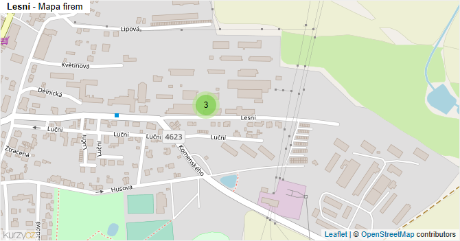 Lesní - mapa firem