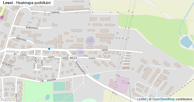 Lesní - mapa podnikání