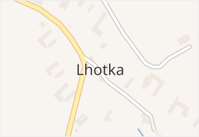 Lhotka v obci Vítkov - mapa části obce