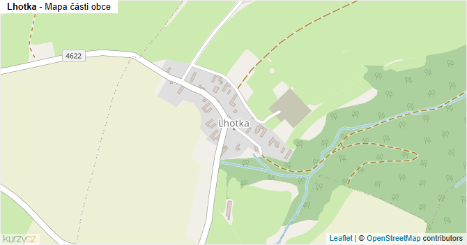 Lhotka - mapa části obce