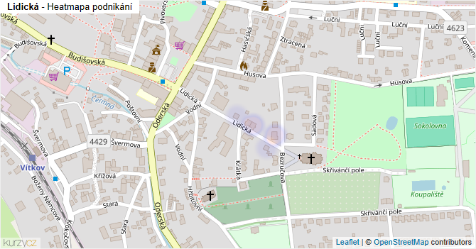 Lidická - mapa podnikání
