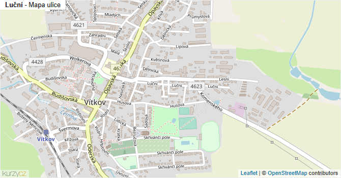 Luční - mapa ulice