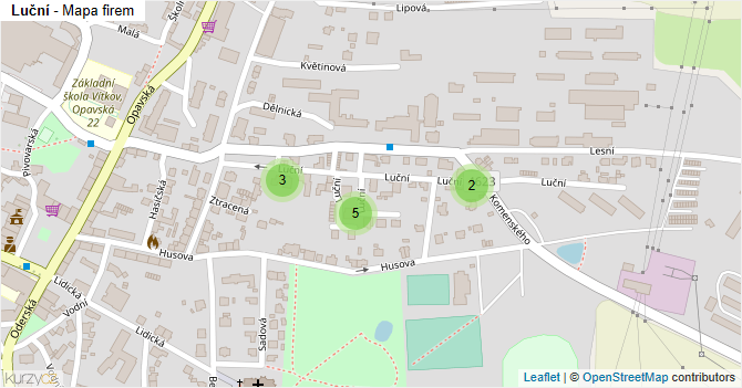 Luční - mapa firem