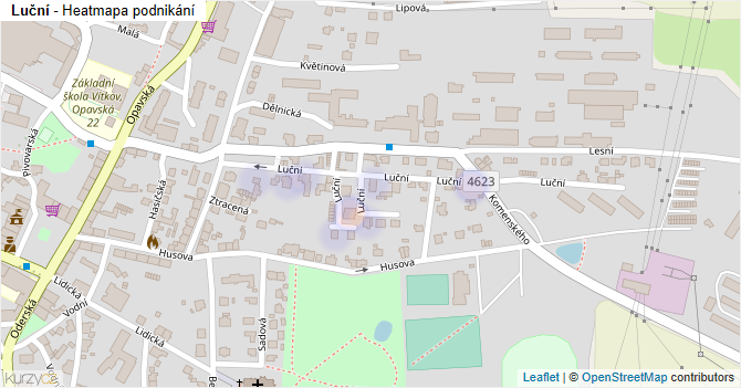 Luční - mapa podnikání