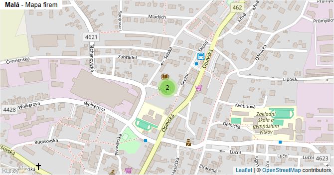 Malá - mapa firem
