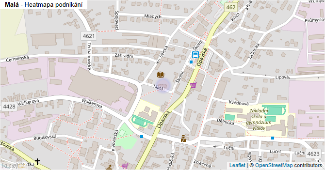 Malá - mapa podnikání