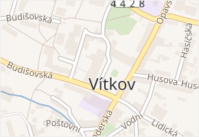 náměstí Jana Zajíce v obci Vítkov - mapa ulice