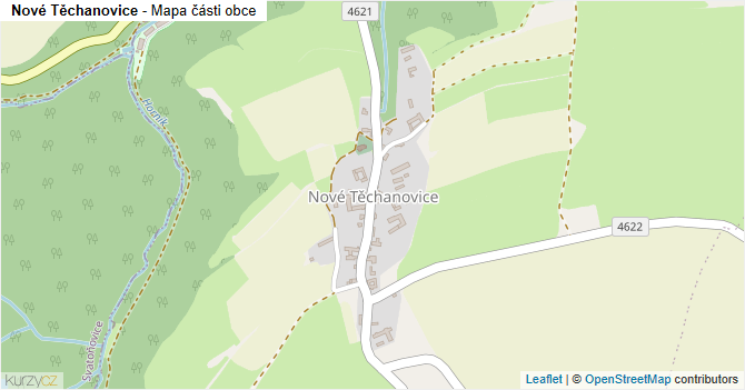 Nové Těchanovice - mapa části obce