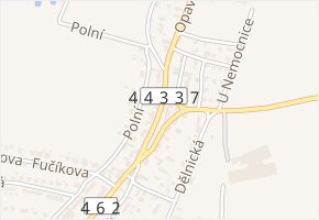 Opavská v obci Vítkov - mapa ulice