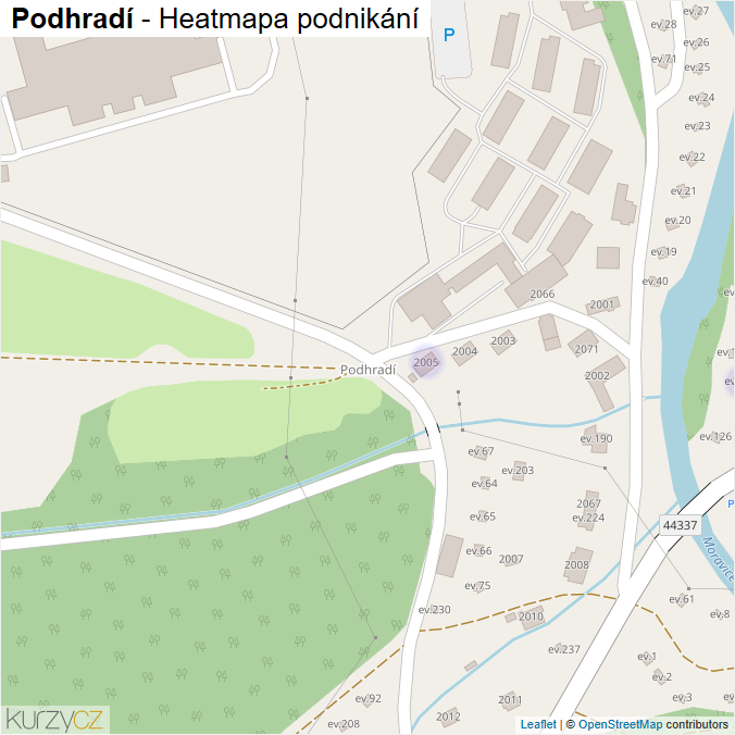 Mapa Podhradí - Firmy v části obce.