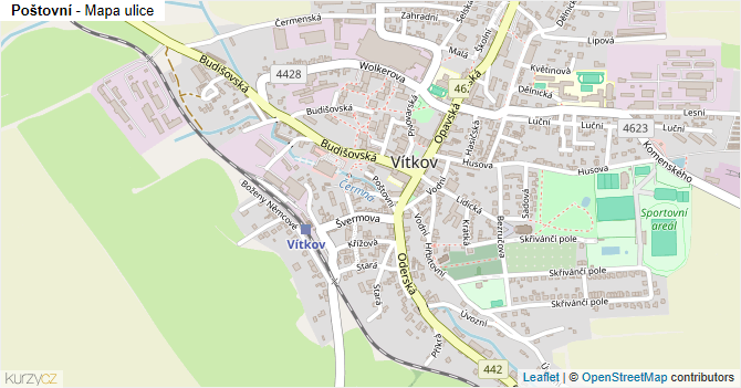 Poštovní - mapa ulice