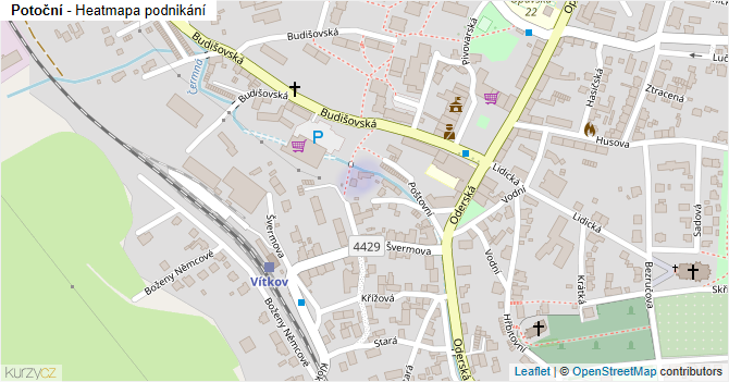 Potoční - mapa podnikání
