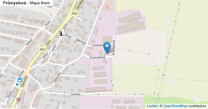 Průmyslová - mapa firem
