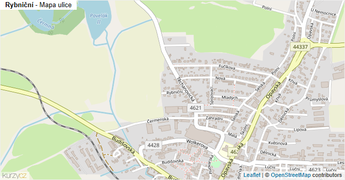 Rybniční - mapa ulice