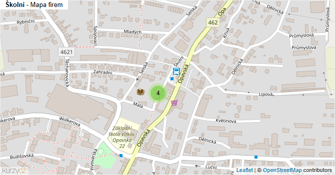Školní - mapa firem