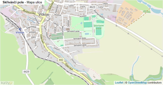 Skřivánčí pole - mapa ulice