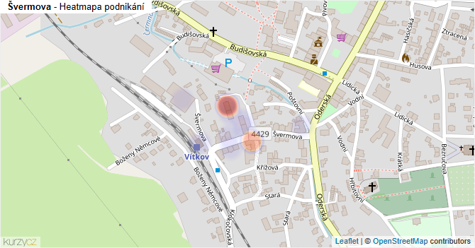 Švermova - mapa podnikání