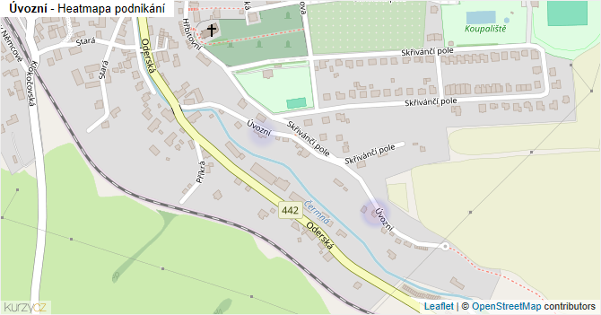 Úvozní - mapa podnikání