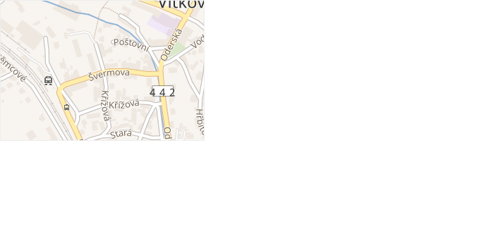Vítkov v obci Vítkov - mapa části obce