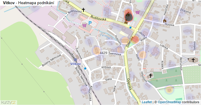 Vítkov - mapa podnikání