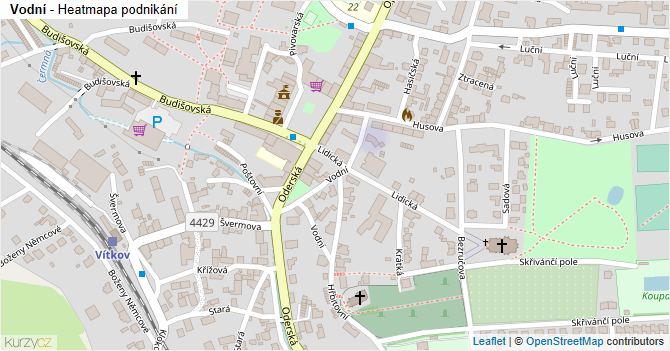 Vodní - mapa podnikání