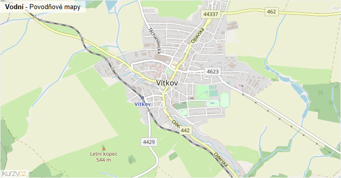 Vodní - záplavové mapy stoleté vody