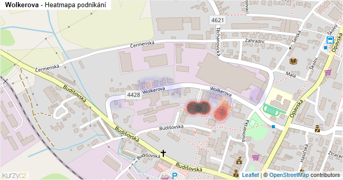 Wolkerova - mapa podnikání