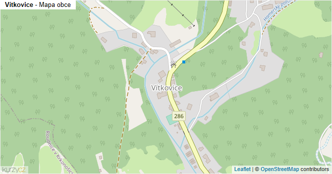 Vítkovice - mapa obce