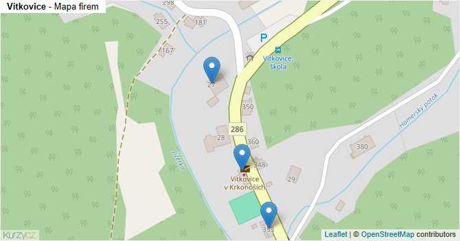 Vítkovice - mapa firem