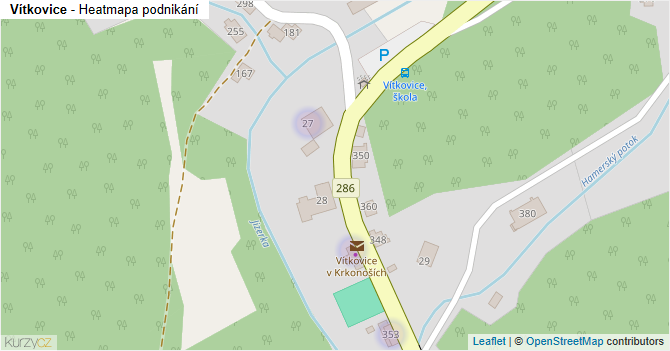 Vítkovice - mapa podnikání