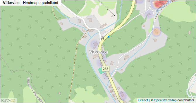 Vítkovice - mapa podnikání