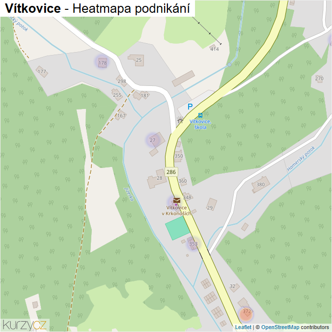 Mapa Vítkovice - Firmy v části obce.