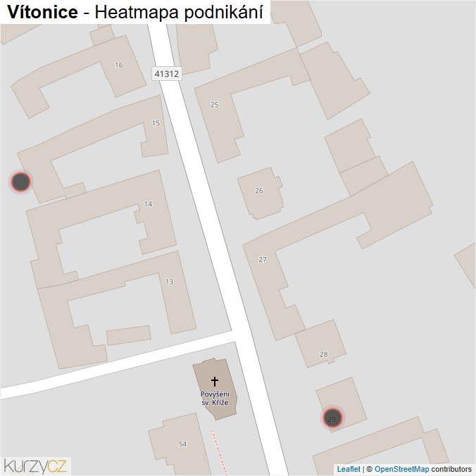 Mapa Vítonice - Firmy v obci.