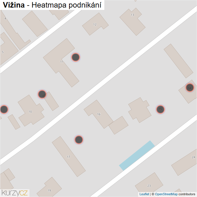 Mapa Vižina - Firmy v obci.