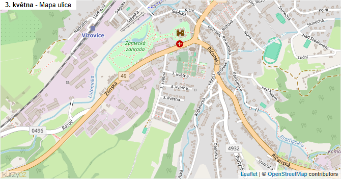 3. května - mapa ulice