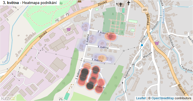 3. května - mapa podnikání