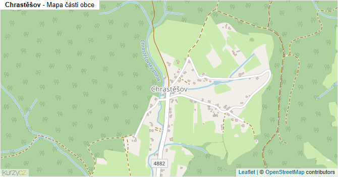 Chrastěšov - mapa části obce