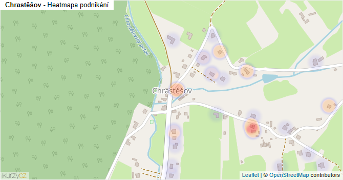 Chrastěšov - mapa podnikání