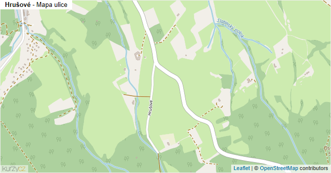 Hrušové - mapa ulice