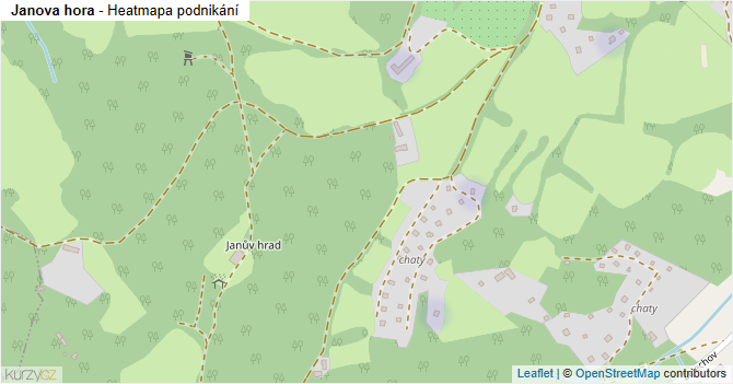 Janova hora - mapa podnikání