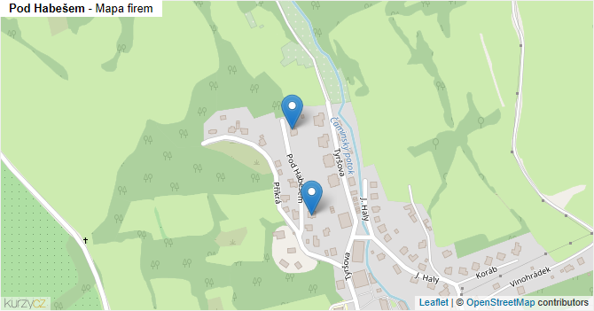 Pod Habešem - mapa firem