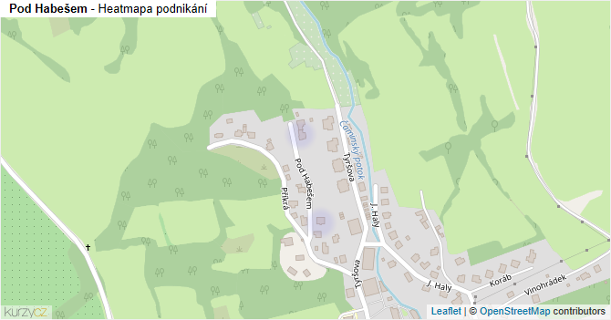 Pod Habešem - mapa podnikání