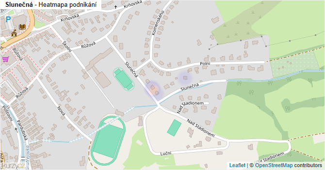 Slunečná - mapa podnikání