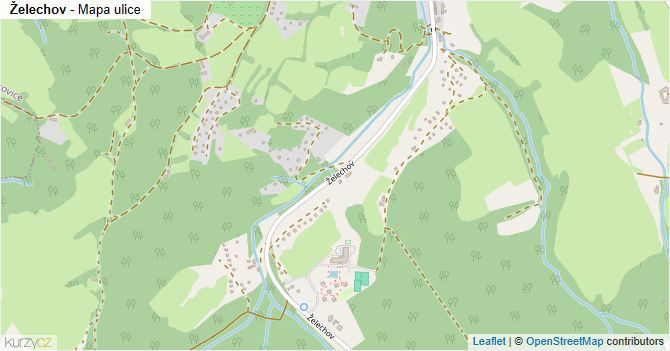 Želechov - mapa ulice